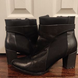 Clark's black leather booties